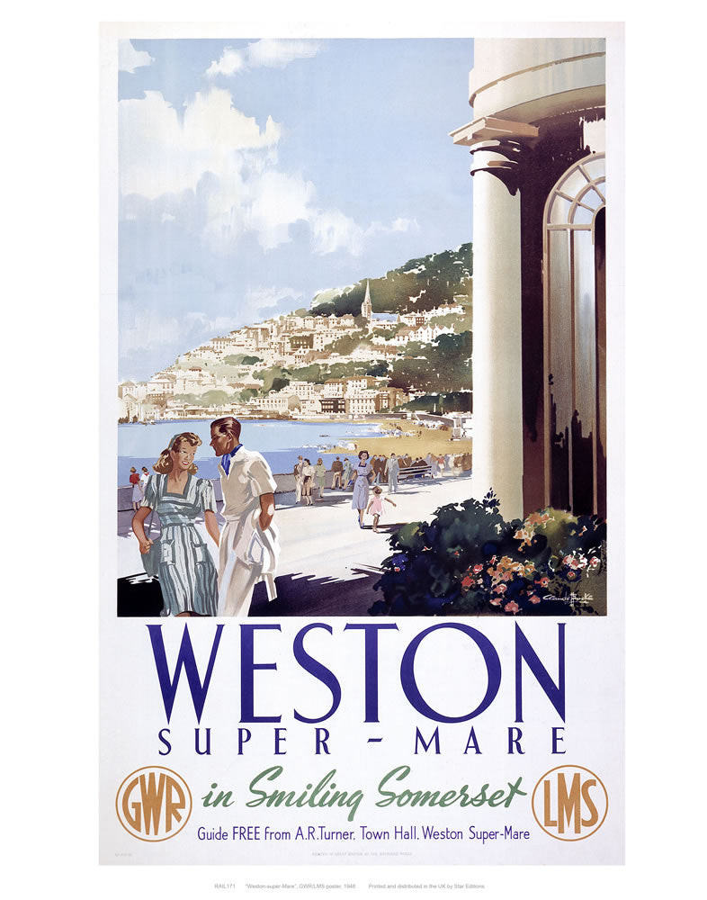 Weston-super-mare 24" x 32" Matte Mounted Print