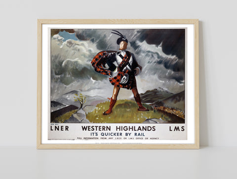 Western Highlands - Its Quicker By Rail - Premium Art Print