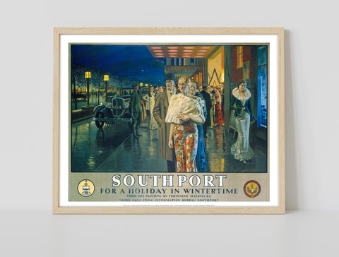 Southport For A Holiday In Wintertime - Premium Art Print