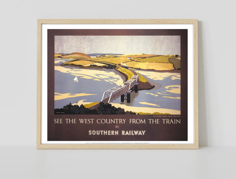 The West Country From The Train - 11X14inch Premium Art Print
