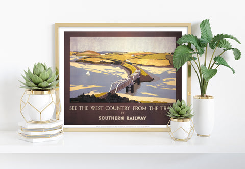 The West Country From The Train - 11X14inch Premium Art Print