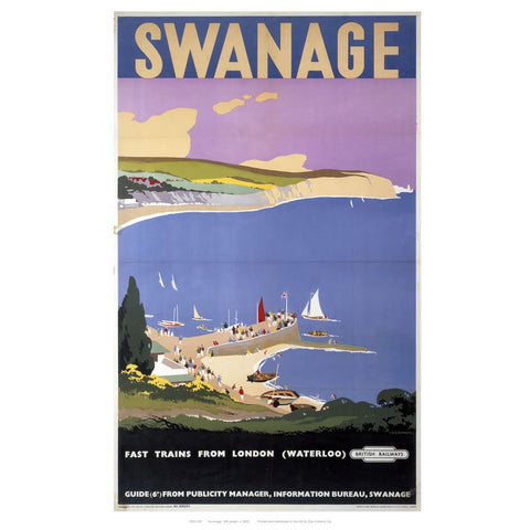 Swanage 24" x 32" Matte Mounted Print