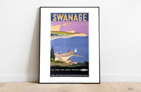 Swanage From London - 11X14inch Premium Art Print