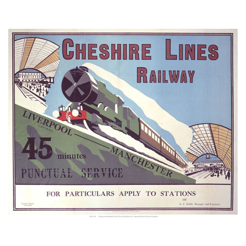 Cheshire Lines Railway 24" x 32" Matte Mounted Print