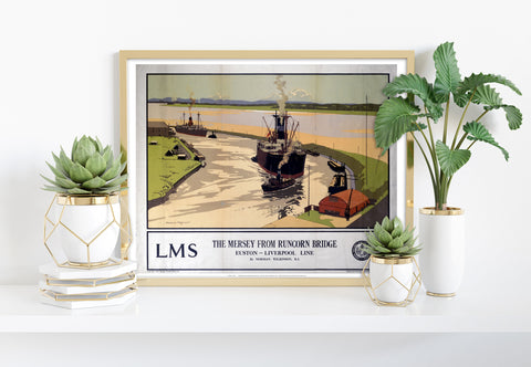The Mersey From Runcorn Bridge - 11X14inch Premium Art Print