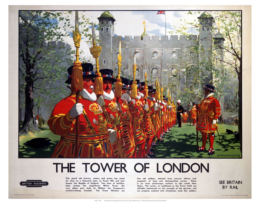 Beefeaters the Tower of London 24" x 32" Matte Mounted Print