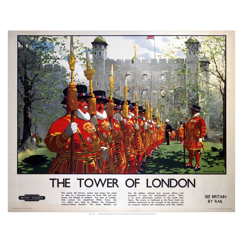 Beefeaters the Tower of London 24" x 32" Matte Mounted Print