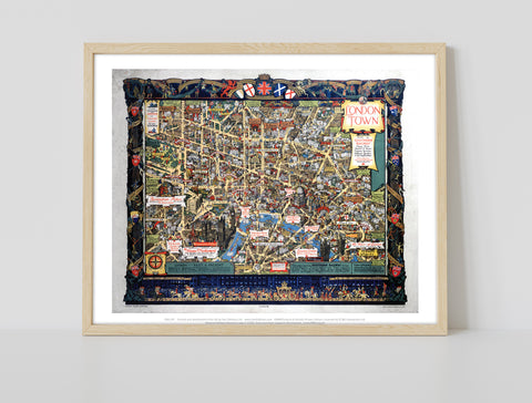 A Map Of London Town - 11X14inch Premium Art Print
