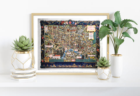 A Map Of London Town - 11X14inch Premium Art Print