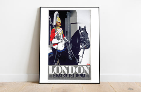 Man On Horse London - 11X14inch Premium Art Print