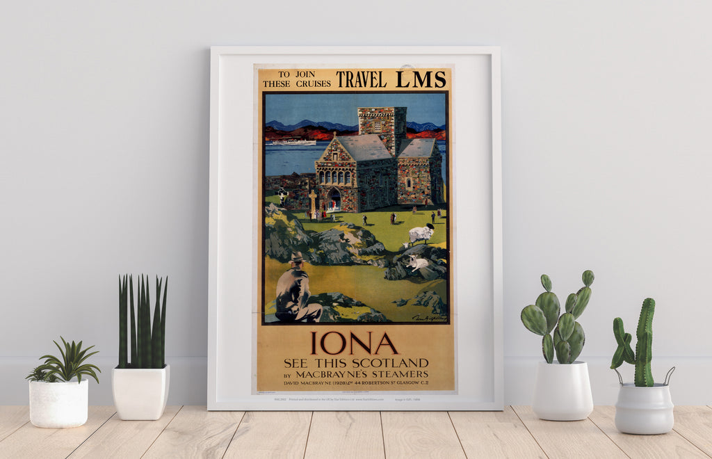 Iona - See This Scotland In Macbrayne's Steamers Art Print