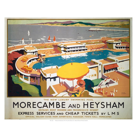 Morecambe and Heysham 24" x 32" Matte Mounted Print