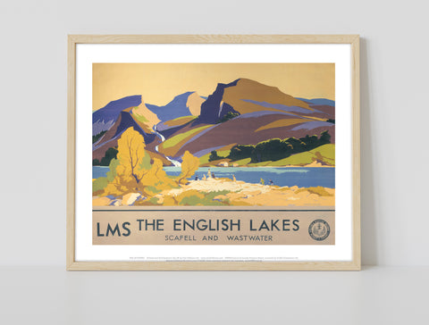 The English Lakes, Scafell And Wastwater - 11X14inch Premium Art Print