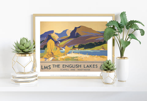 The English Lakes, Scafell And Wastwater - 11X14inch Premium Art Print