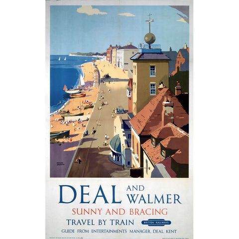 Deal and Walmer Sunny and Bracing 24" x 32" Matte Mounted Print