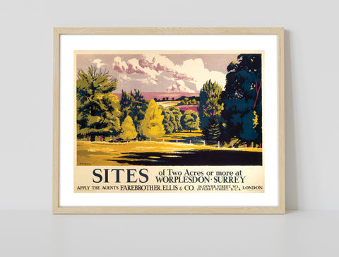 Worplesdon Surrey - 11X14inch Premium Art Print