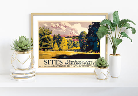 Worplesdon Surrey - 11X14inch Premium Art Print
