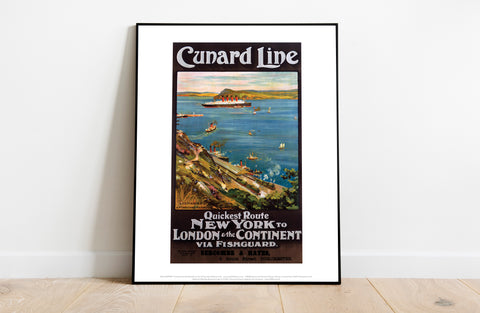 Cunard Line, New York To London - 11X14inch Premium Art Print