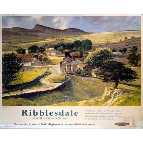 Ribblesdale North West Yorkshire 24" x 32" Matte Mounted Print