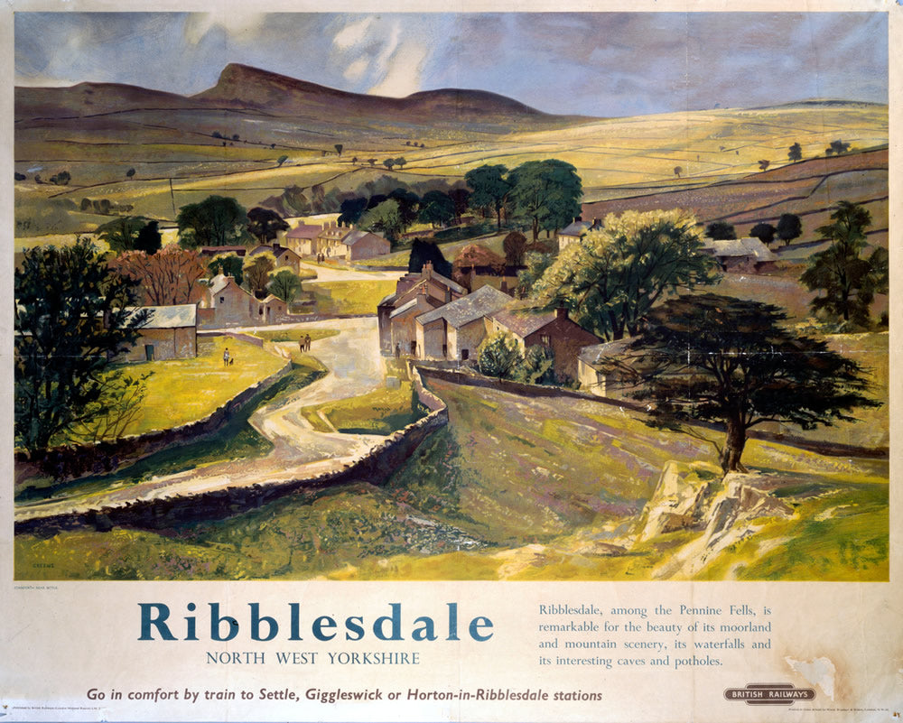 Ribblesdale North West Yorkshire 24" x 32" Matte Mounted Print