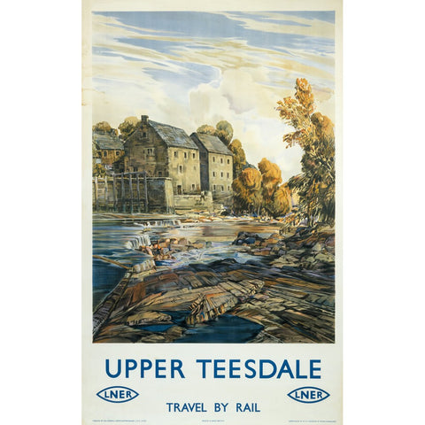 Upper Teesdale LNER 24" x 32" Matte Mounted Print