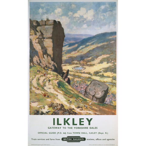Ilkley Gateway to the Yorkshire Dales 24" x 32" Matte Mounted Print