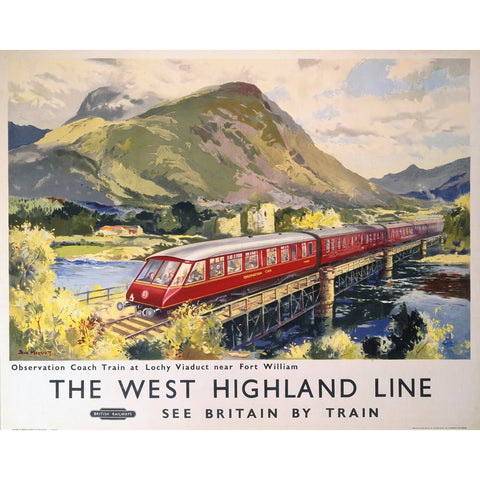 The West Highland Line - Lochy Viaduct nr Fort William 24" x 32" Matte Mounted Print