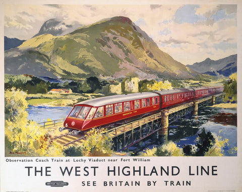 The West Highland Line - Lochy Viaduct nr Fort William 24" x 32" Matte Mounted Print