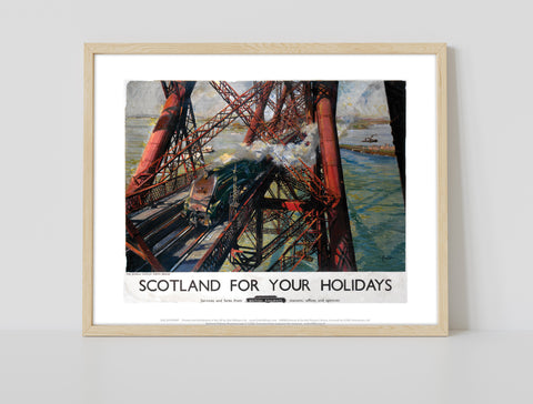 Scotland For Your Holidays, Forth Bridge - 11X14inch Premium Art Print