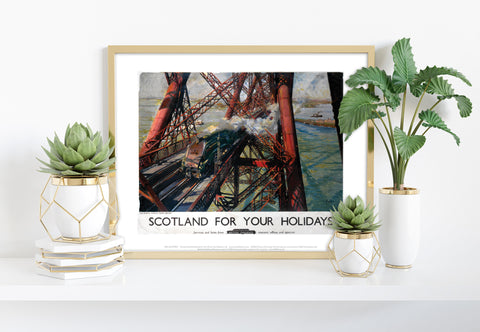 Scotland For Your Holidays, Forth Bridge - 11X14inch Premium Art Print