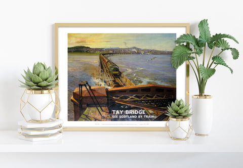 Tay Bridge See Scotland By Train - 11X14inch Premium Art Print