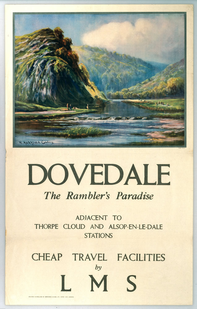 Dovedale - Thorpe Cloud and Alsop-en-le-Dale LMS 24" x 32" Matte Mounted Print