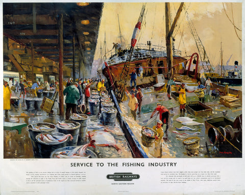 Service to the Fishing Industry 24" x 32" Matte Mounted Print