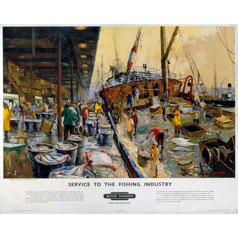 Service to the Fishing Industry 24" x 32" Matte Mounted Print