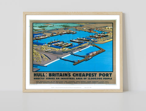 Hull Britain's Cheapest Port - 11X14inch Premium Art Print