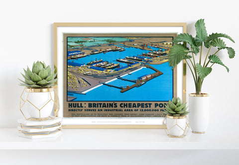 Hull Britain's Cheapest Port - 11X14inch Premium Art Print