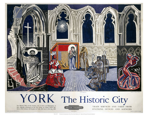 York the Historic City 24" x 32" Matte Mounted Print