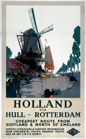 Holland via Hull - Rotterdam 24" x 32" Matte Mounted Print