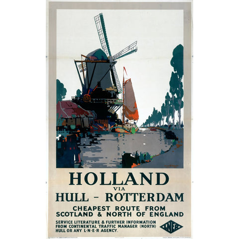 Holland via Hull - Rotterdam 24" x 32" Matte Mounted Print