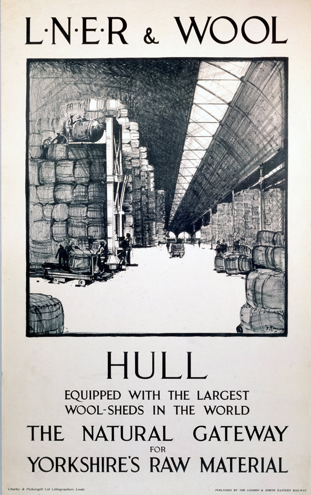 LNER and Wool - Hull 24" x 32" Matte Mounted Print