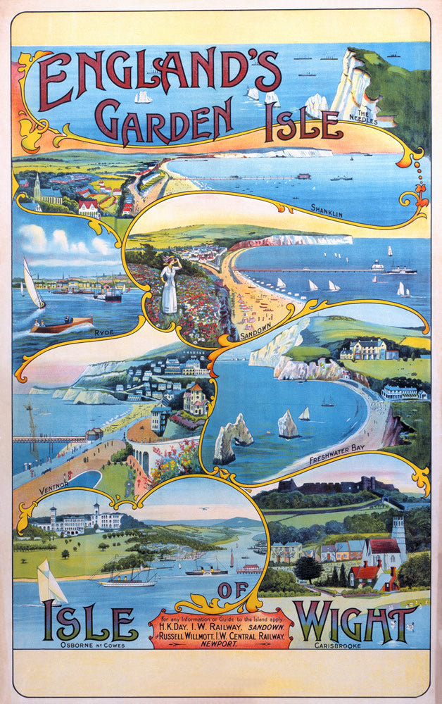 Isle of Wight - England's Garden Isle 24" x 32" Matte Mounted Print