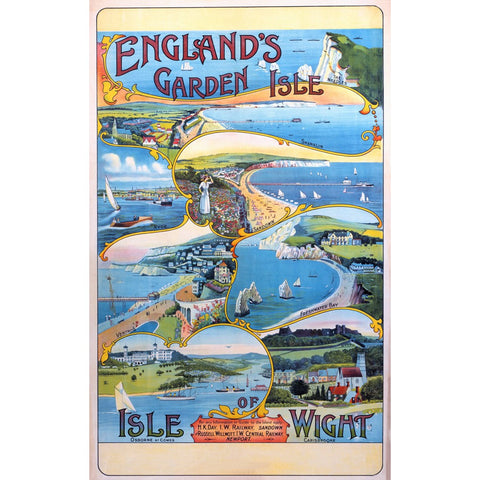 Isle of Wight - England's Garden Isle 24" x 32" Matte Mounted Print