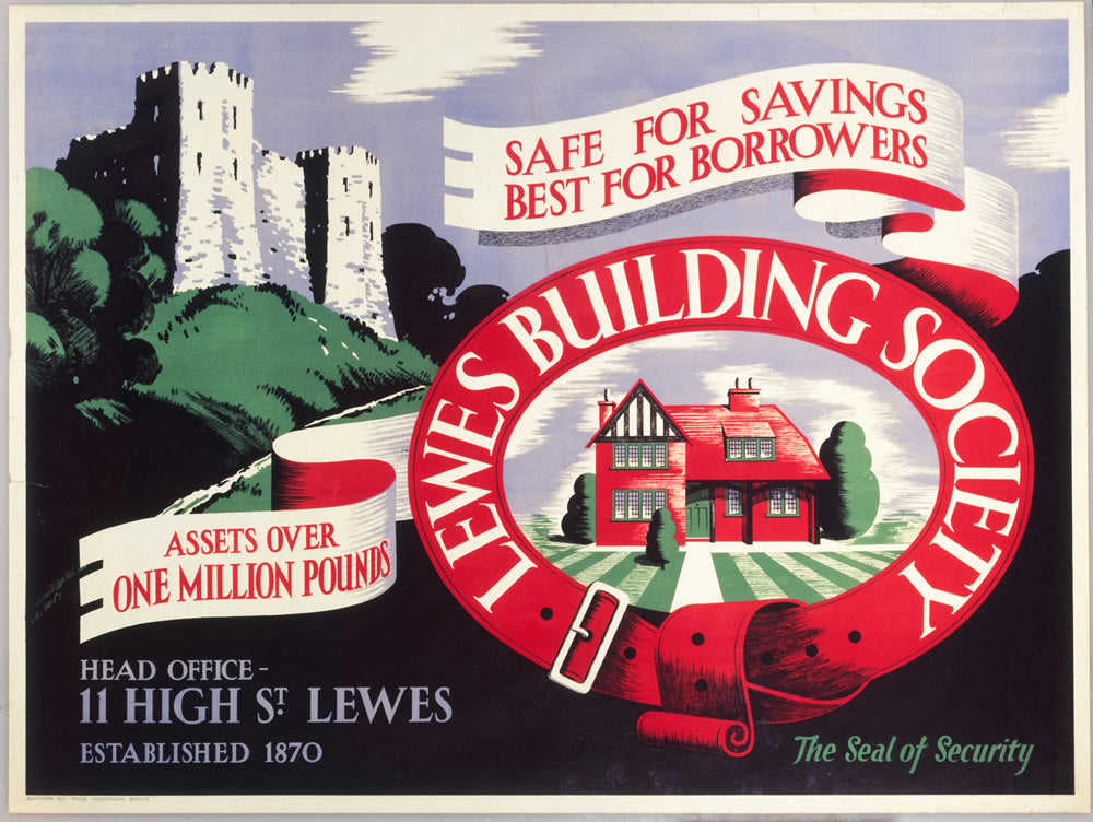 Lewes Building Society 24" x 32" Matte Mounted Print