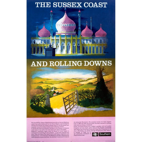 The Sussex Coast and Rolling Downs - Brighton 24" x 32" Matte Mounted Print