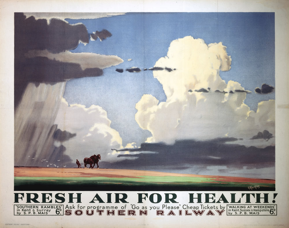 Fresh Air for Health - Southern Railway 24" x 32" Matte Mounted Print