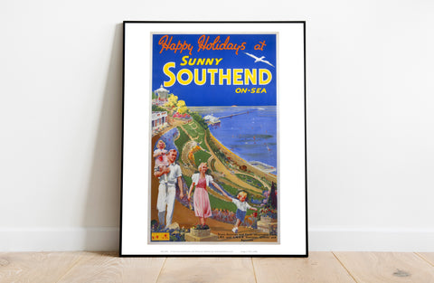 Sunny Southend On Sea - Happy Holidays - Premium Art Print