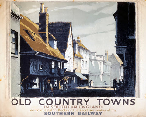Old County Towns Southern Railway 24" x 32" Matte Mounted Print