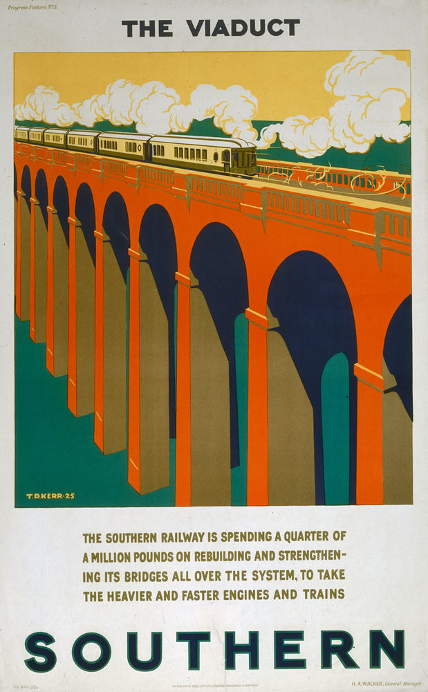 The Viaduct - Southern Railway 24" x 32" Matte Mounted Print