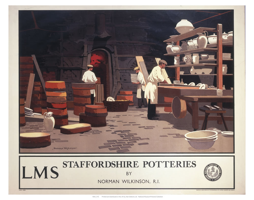 Staffordshire Potteries 24" x 32" Matte Mounted Print