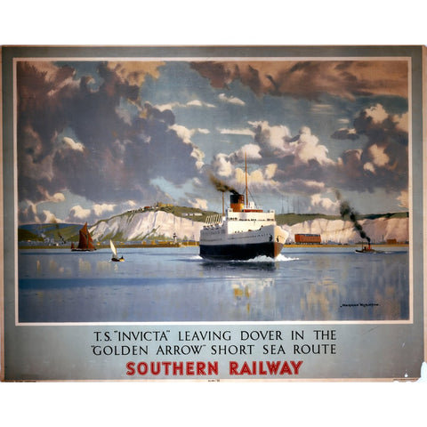 T.S. Invicta Dover Southern Railway 24" x 32" Matte Mounted Print